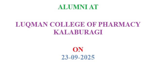 ALUMNI AT LUQMAN COLLEGE OF PHARMACY-23-09-2025
